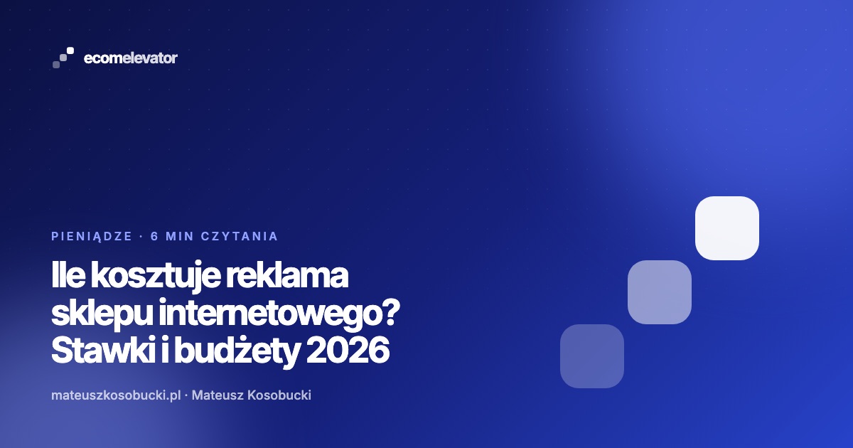 Mateusz Kosobucki omawia budżety reklamowe sklepów internetowych