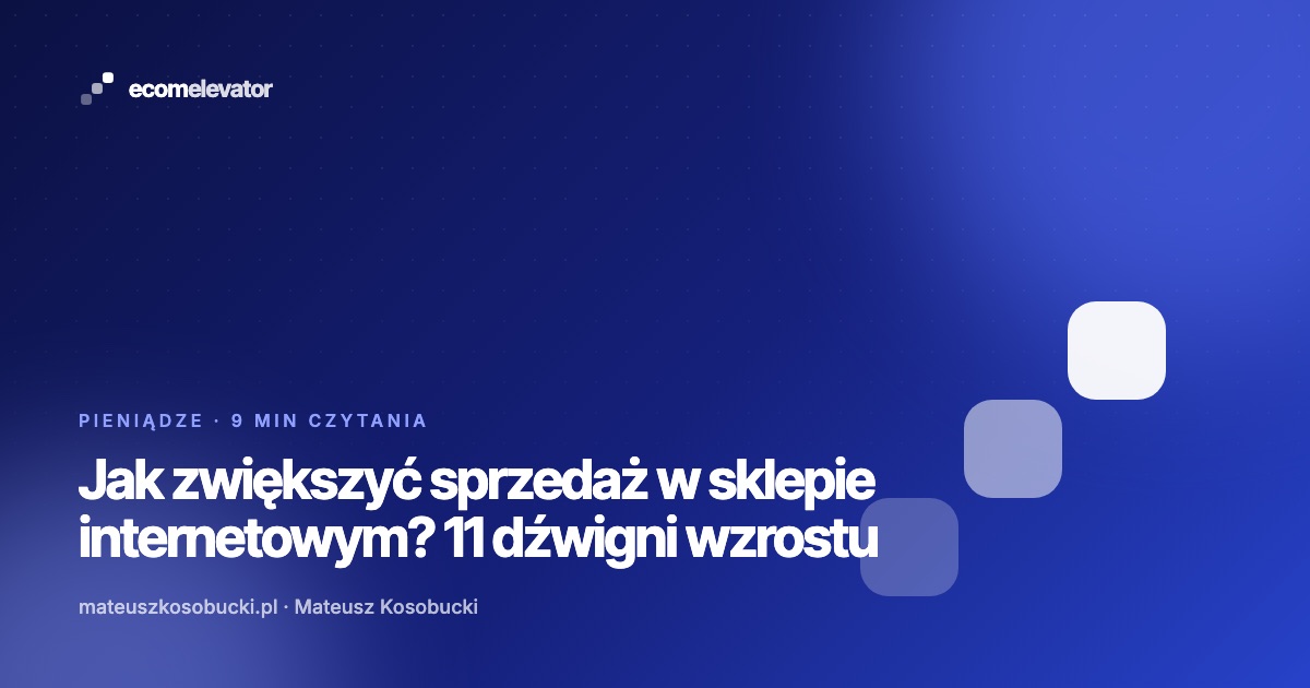Mateusz Kosobucki podczas prezentacji o zwiększaniu sprzedaży w sklepie internetowym