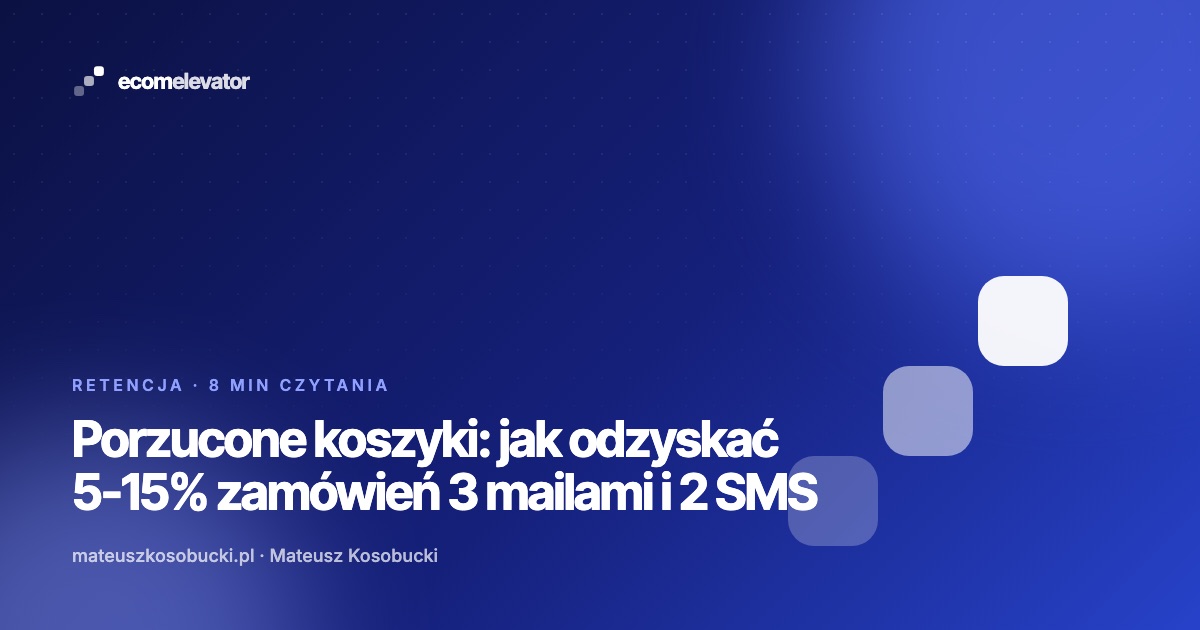 Mateusz Kosobucki podczas wystąpienia o odzyskiwaniu porzuconych koszyków w sklepach internetowych