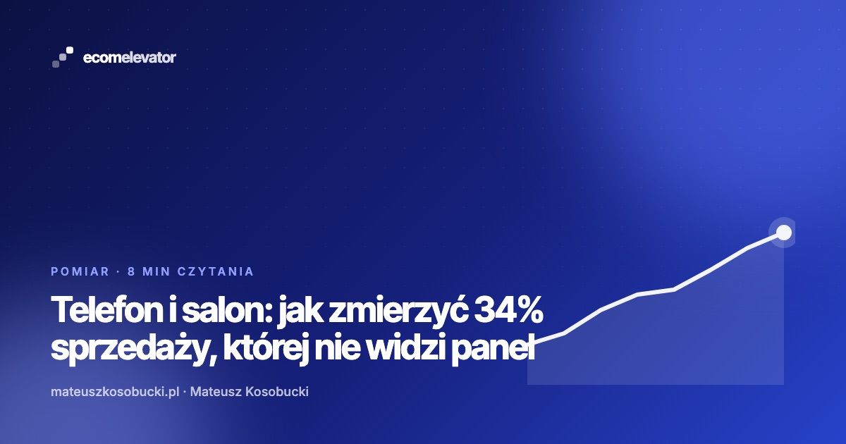 Handlowiec w salonie meblowym przyjmuje zamówienie przez telefon, obok laptop z panelem sklepu internetowego