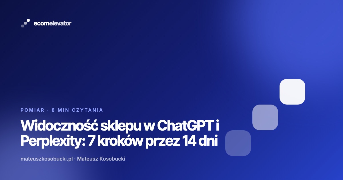 Ekran laptopa z odpowiedzią asystenta AI polecającą sklepy meblowe, obok notes z listą 10 pytań testowych