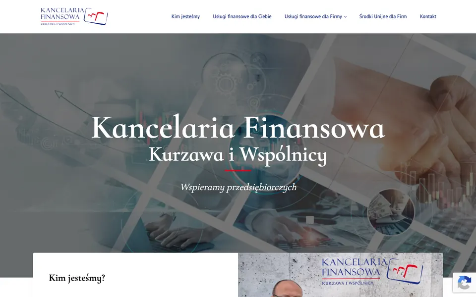 Strona Kurzawa i Wspólnicy, widok na komputerze